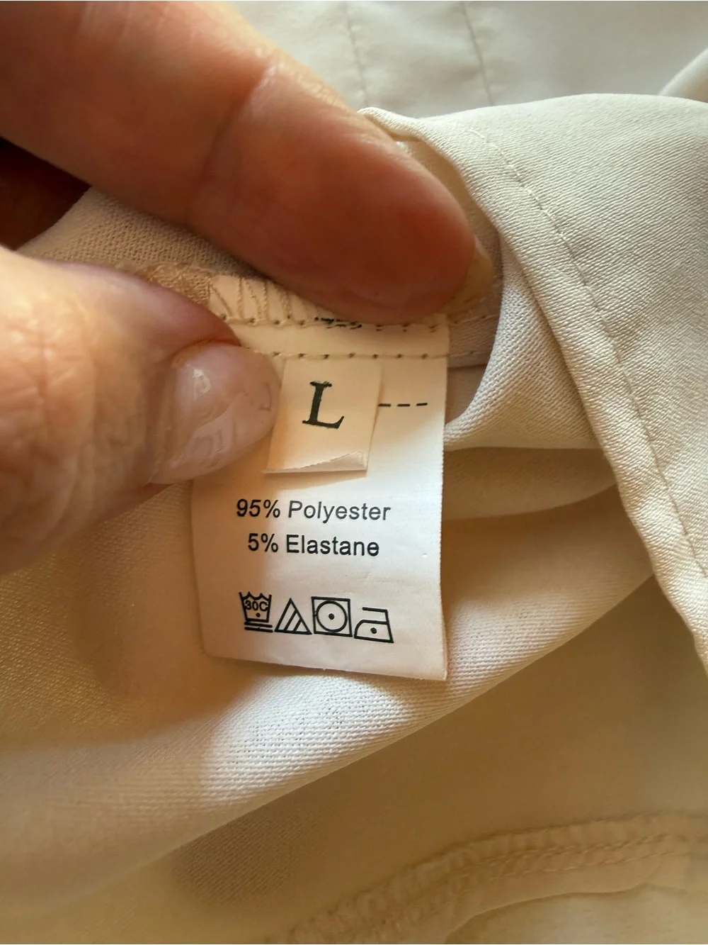 V-Neck Spaghetti Strap Razorback Camisole Tank Top, Beige, Size L - Picture 7 of 8